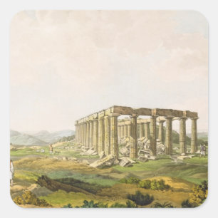 Der Tempel von Apollo Epicurius, überziehen 25 vom Quadratischer Aufkleber