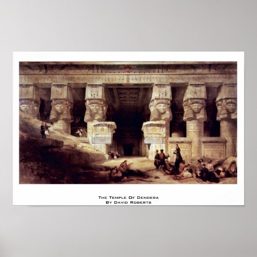 Der Tempel von Dendera von David Roberts Poster (Vorne)