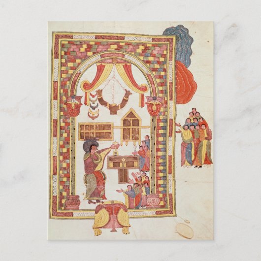 Der Tempel von Jerusalem aus der "Bibel" Postkarte (Vorderseite)