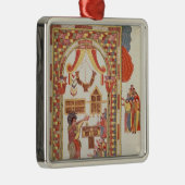 Der Tempel von Jerusalem von der "Bibel Silbernes Ornament (Rechts)