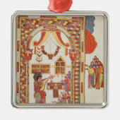 Der Tempel von Jerusalem von der "Bibel Silbernes Ornament (Vorne)