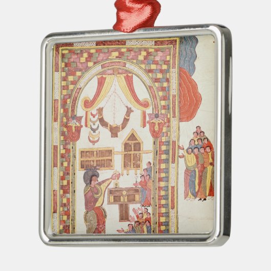 Der Tempel von Jerusalem von der "Bibel Silbernes Ornament (Links)