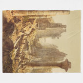 Der Tempel von Karnak in Ägypten Fleecedecke (Vorderseite (Horizontal))