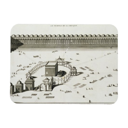 Der Tempel von Mekka (Gravieren) Magnet (Horizontal)