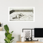 Der Tempel von Mekka (Gravieren) Poster (Heimbüro)