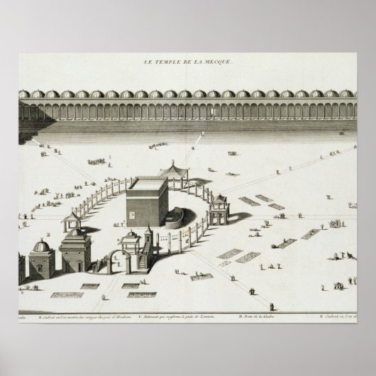 Der Tempel von Mekka (Gravieren) Poster (Vorne)