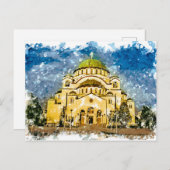 Der Tempel von Saint Sava Belgrad Srbija Postkarte (Vorne/Hinten)