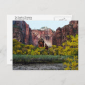 Der Tempel von Sinawava, Zion, Utah, Postcard Postkarte (Vorne/Hinten)