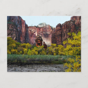 Der Tempel von Sinawava, Zion, Utah, Postcard Postkarte