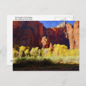 Der Tempel von Sinawava, Zion, Utah, Postcard Postkarte (Vorne/Hinten)