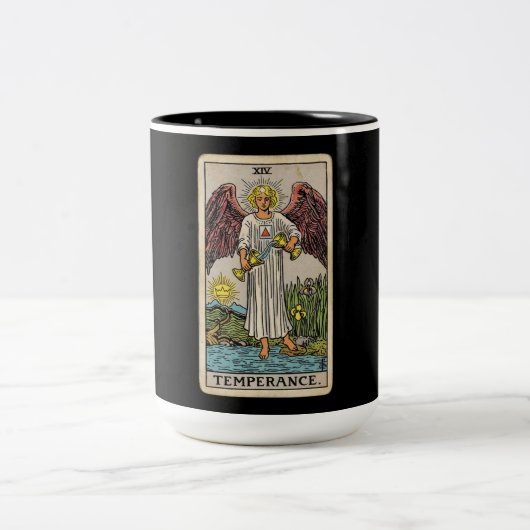 Der Temperance-Tarot Zweifarbige Tasse (Mittel)