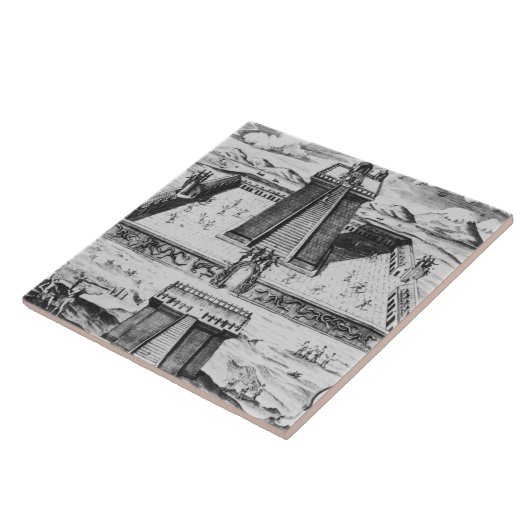 Der Templo Bürgermeister bei Tenochtitlan Fliese (Seite)