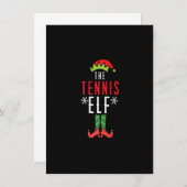 Der Tennis Elf Tennis Player frohe Weihnachten Einladung (Vorne/Hinten)