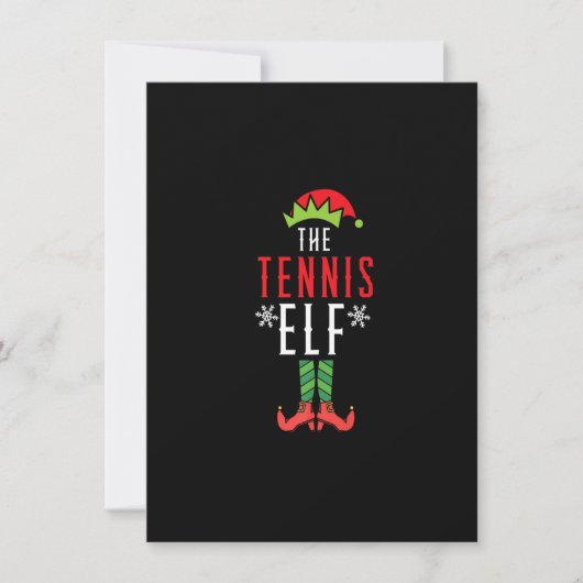Der Tennis Elf Tennis Player frohe Weihnachten Einladung (Vorderseite)