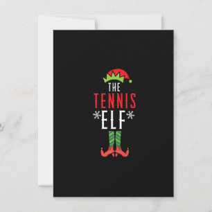 Der Tennis Elf Tennis Player frohe Weihnachten Einladung