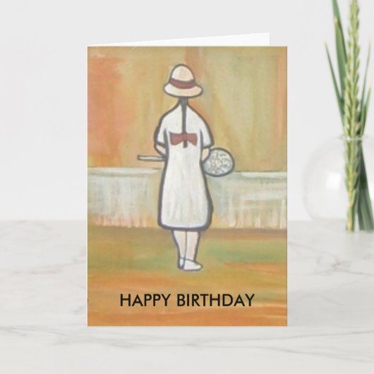 DER TENNIS-SPIELER KARTE (Vorderseite)