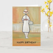 DER TENNIS-SPIELER KARTE (Gelbe Blume)