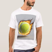Der Tennisball mit Coolem Hintergrund T-Shirt (Vorderseite)