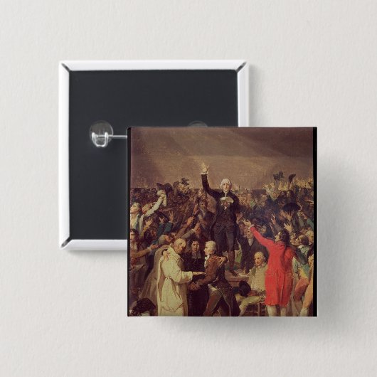 Der Tennisplatz-Eid Button (Vorne & Hinten)