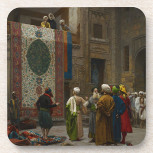 Der Teppich-Kaufmann, c.1887 (Öl auf Leinwand) Getränkeuntersetzer