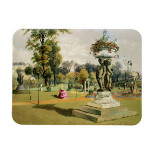 Der Terrasse-Garten, Woburn-Abtei (chromolitho) Magnet
