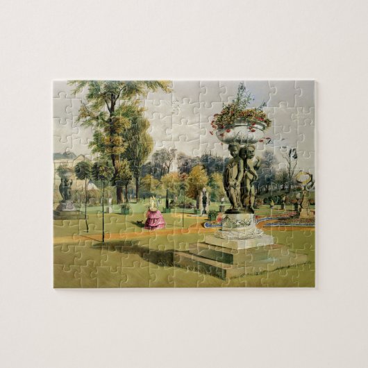 Der Terrasse-Garten, Woburn-Abtei (chromolitho) Puzzle (Horizontal)