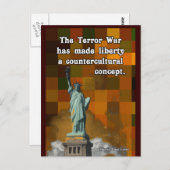Der Terror-Krieg und die unterkulturelle Freiheit Postkarte (Vorne/Hinten)