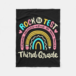 Der Test der dritten Klasse Rainbow Test Day Teach Fleecedecke