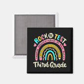 Der Test der dritten Klasse Rainbow Test Day Teach Magnet (Vorderseite/Rückseite)