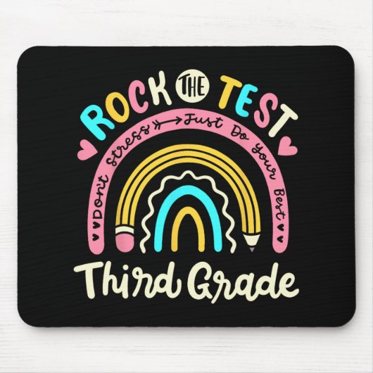 Der Test der dritten Klasse Rainbow Test Day Teach Mousepad (Vorne)