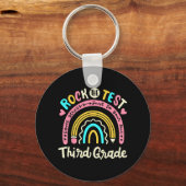 Der Test der dritten Klasse Rainbow Test Day Teach Schlüsselanhänger (Vorderseite)
