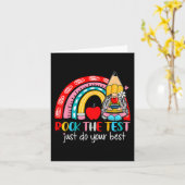 Der Test Funny Teacher Testing Day Rainbow Gnomes Karte (Gelbe Blume)
