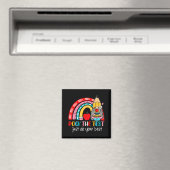 Der Test Funny Teacher Testing Day Rainbow Gnomes Magnet (In Situ (Geschirrspüler))