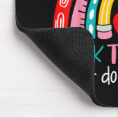Der Test Funny Teacher Testing Day Rainbow Gnomes Mousepad (Ecke)