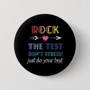 Der Test-lustige Schullehrer-Testtag Button