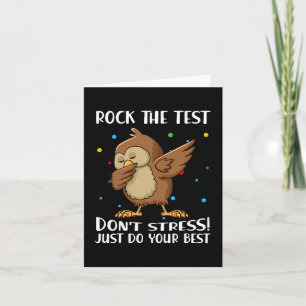 Der Test macht nicht nur dein bestes Owl Geschenk Karte