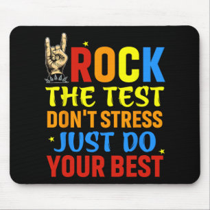 Der Test macht nicht nur Stress, sondern macht auc Mousepad