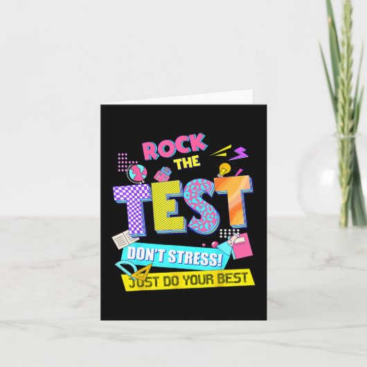 Der Test nicht Stress Testing Day Lehrer Studenten Karte (Vorderseite)