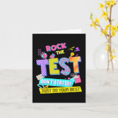 Der Test nicht Stress Testing Day Lehrer Studenten Karte (Gelbe Blume)