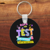 Der Test nicht Stress Testing Day Lehrer Studenten Schlüsselanhänger (Vorderseite)