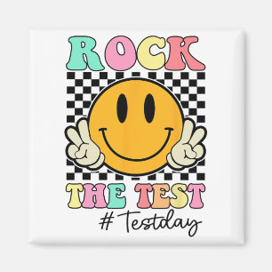 Der Test Retro Lächeln Lehrer Kinder Testtag Magnet