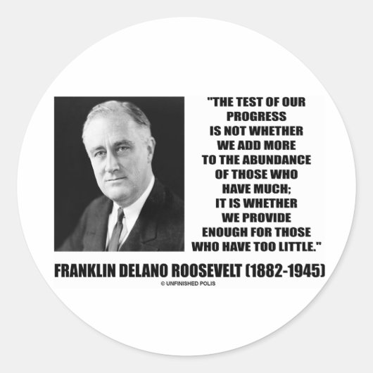 Der Test unserer Fortschritte bietet genug an Runder Aufkleber (Vorderseite)