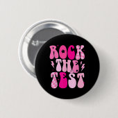 Der Test Vintage-Testtag Lustiger Testtag Lehrer Button (Vorne & Hinten)
