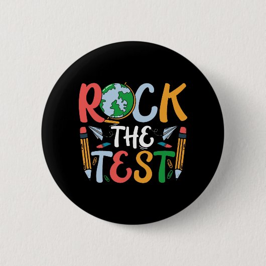 Der Testtag des Testlehrers: Funny Teache Button (Vorderseite)