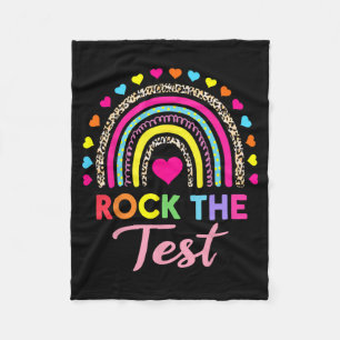 Der Testtag Lehrer Testtag Rainbow Leop Fleecedecke