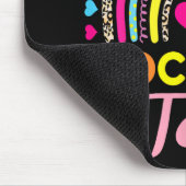 Der Testtag Lehrer Testtag Rainbow Leop Mousepad (Ecke)