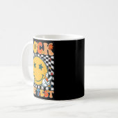 Der Testtag Retro Groovy Lehrer Student Kaffeetasse (Vorderseite Links)
