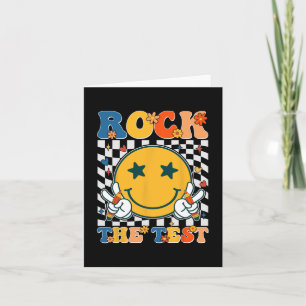 Der Testtag Retro Groovy Lehrer Student Karte