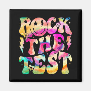 Der Testtag Retro Hippie Motivierend Tee Magnet