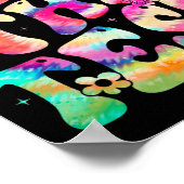 Der Testtag Retro Hippie Motivierend Tee Poster (Ecke)